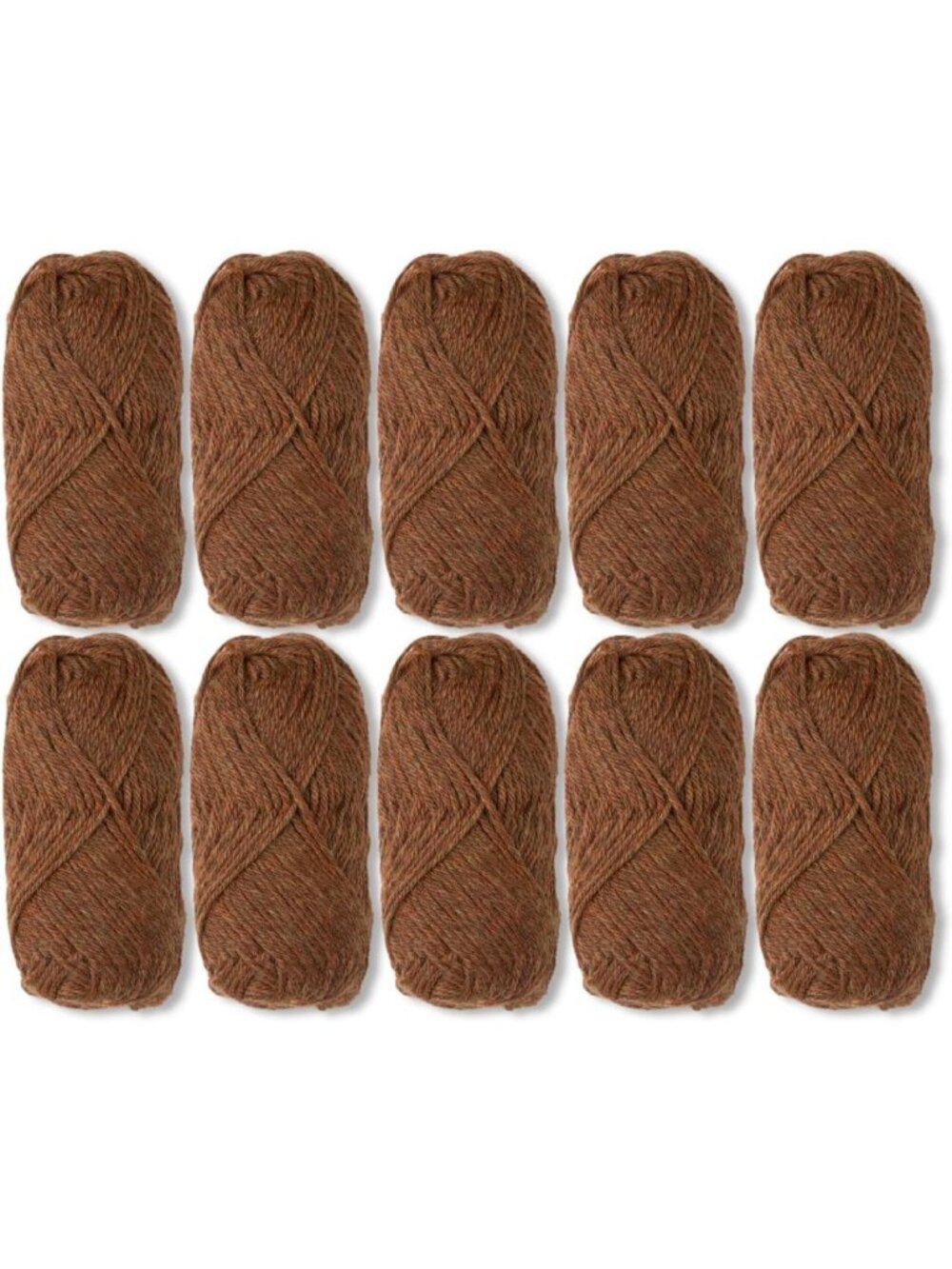 100% Wool Yarn Pack in Brown - Soft, Durable, Ideal for Knitting & Crafts